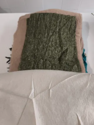 Lote 8 bufandas señora gris y morado