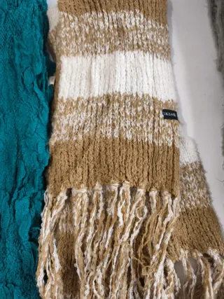 Lote 8 bufandas señora gris y morado