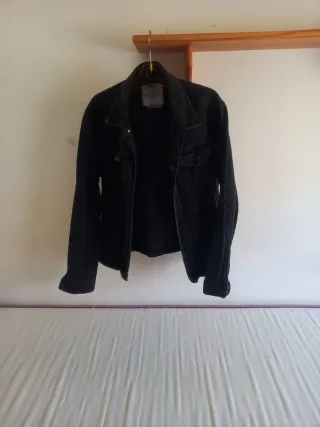 Cazadora vaquera negra hombre