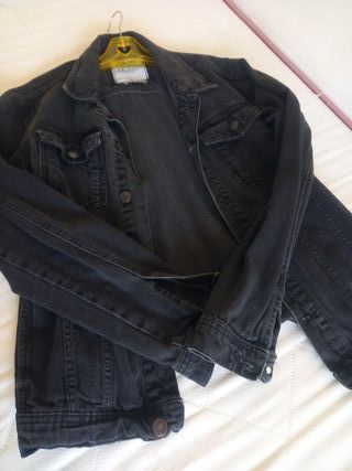 Cazadora vaquera negra hombre