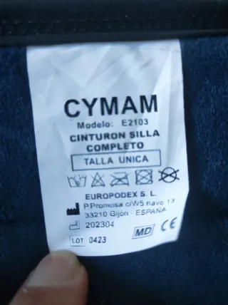 Cinturón Pélvico Cymam con Tirantes