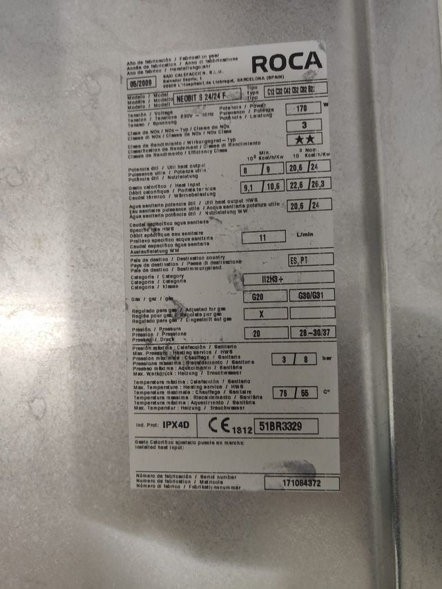 Caldera Gas Natural Roca Neobit S 24/24 F