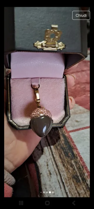 Ciondolo Juicy Couture Acorn Rosa Marrone