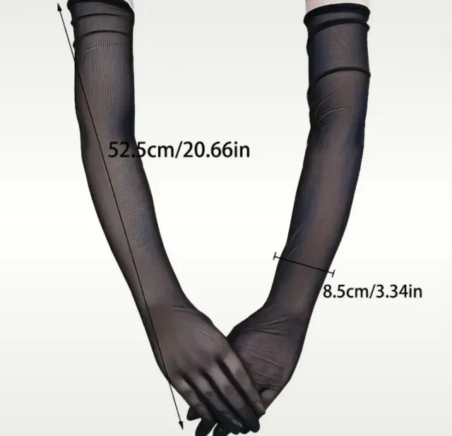 Guanti lunghi neri eleganti