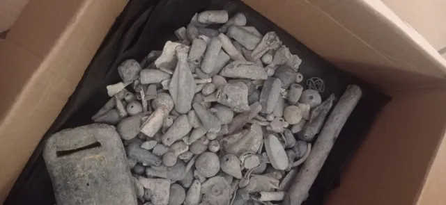 Lote de plomos 15kg para fundir