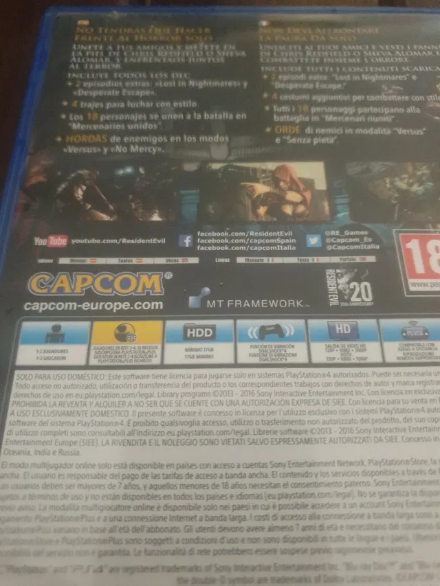 Resident Evil 5 PS4 (PlayStation 4) Capcom