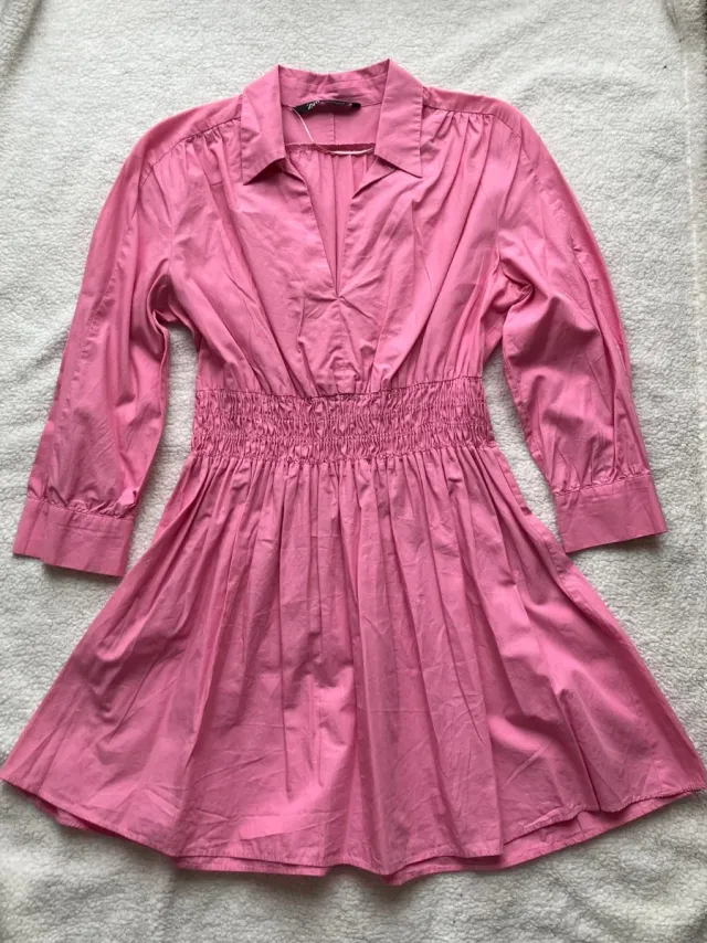 Vestido Zara rosa talla M