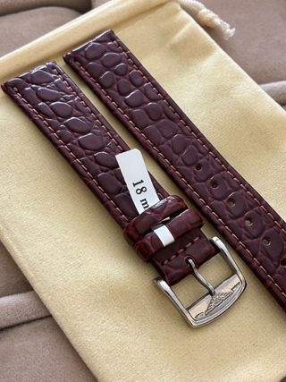 Correa de reloj de piel marrón para Longines