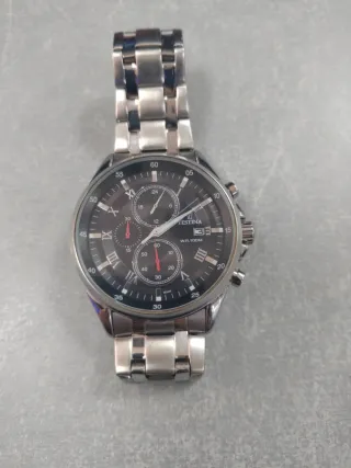 Reloj Festina Cronógrafo Negro y Plateado