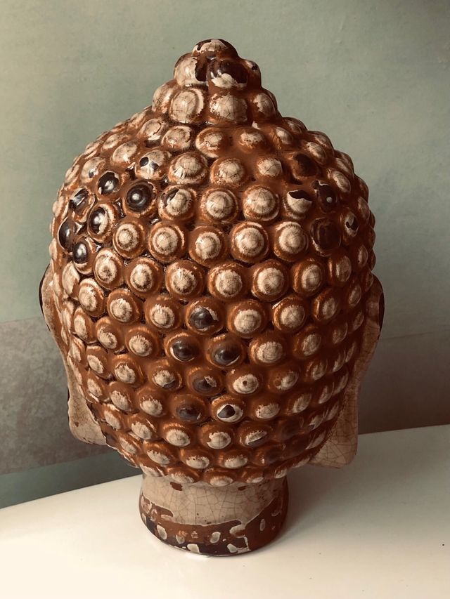 Testa di Buddha in ceramica