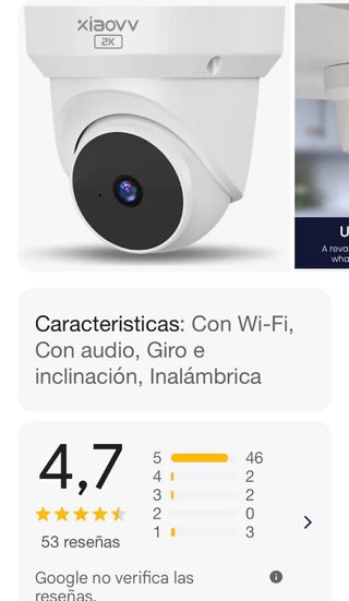 Cámara Vigilancia xiaovv PTZ Mod Q1