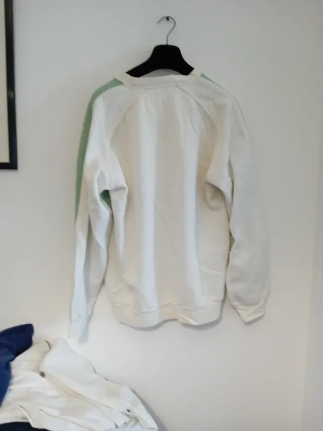 Sudadera Kappa Hombre Blanca y Verde