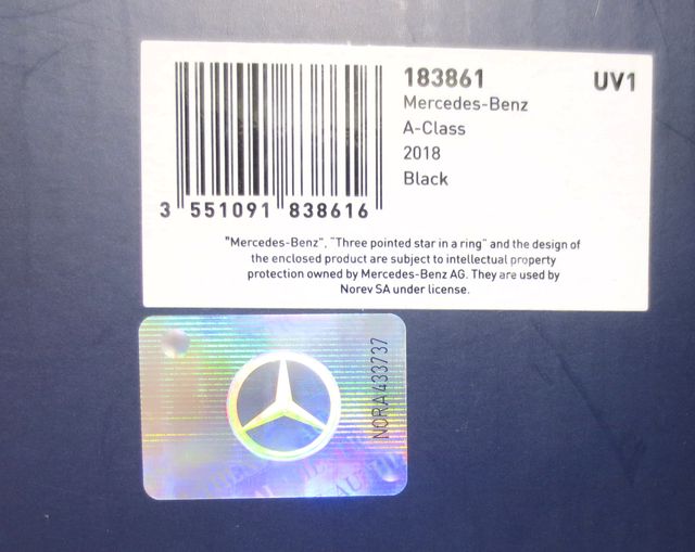 NOREV 1/18. MERCEDES CLASE A 2018-... (W177)