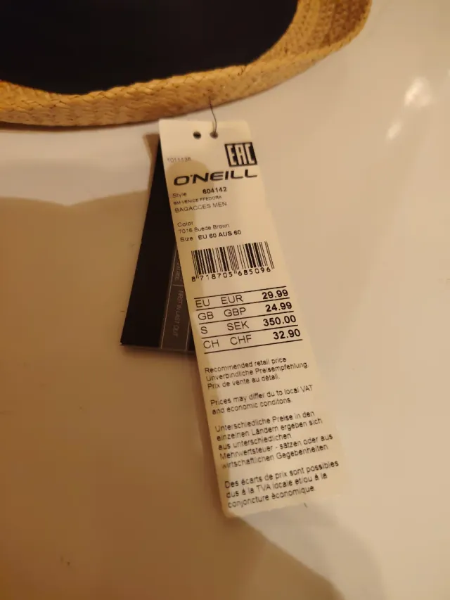 Sombrero Panama O'Neill Marrón y Negro