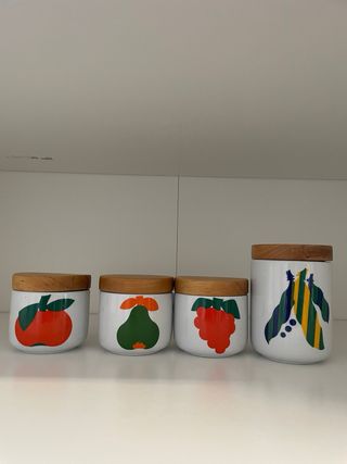 Set 4 barattoli ceramica Franco Pozzi Design