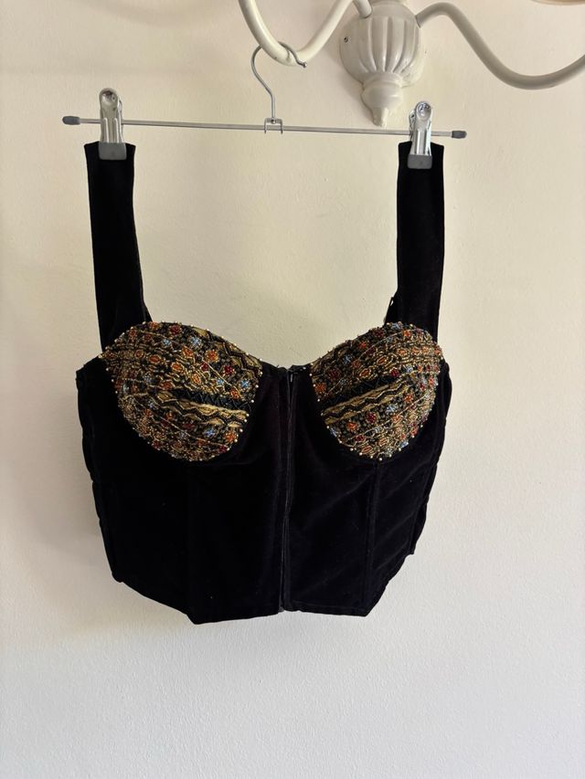 Body terciopelo con pedrería