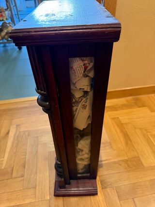 Reloj de pared antiguo madera para restaurar