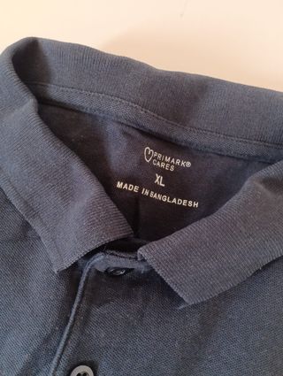 Camiseta Polo Azul Primark Talla XL