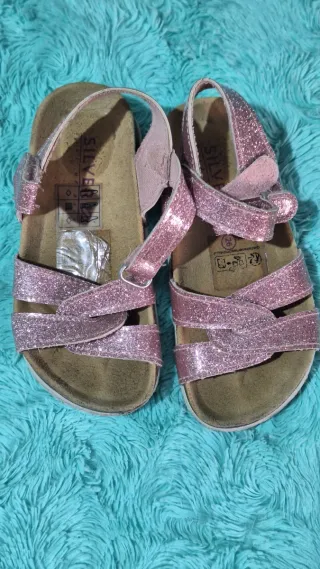 Sandalias niña Silver Steps rosas y plateadas