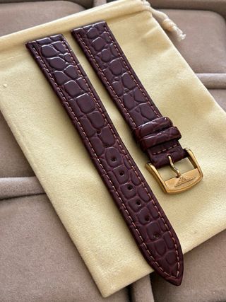 Correa de reloj de piel marrón para reloj Longines