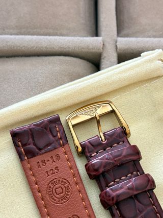 Correa de reloj de piel marrón para reloj Longines