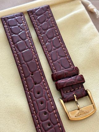 Correa de reloj de piel marrón para reloj Longines