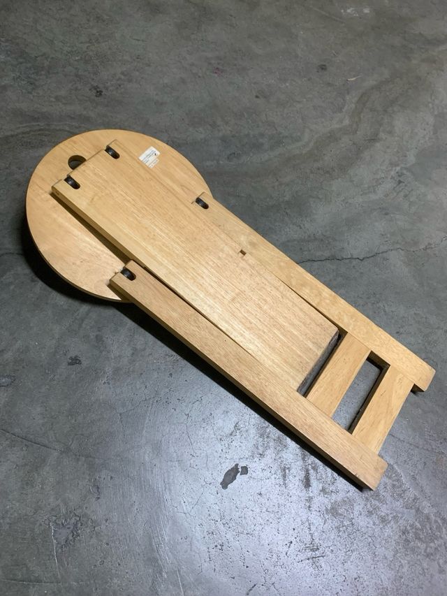 Taburete de madera plegable