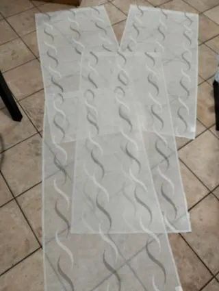 4 Tende a Pannello Grigio e Bianco