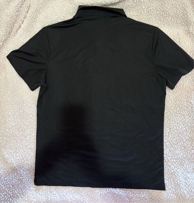 Polo Hermes Nero con Zip Arancione