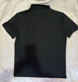 Polo Hermes Nero con Zip Arancione