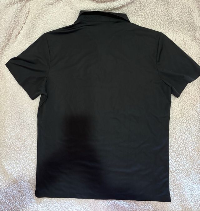 Polo Hermes Nero con Zip Arancione