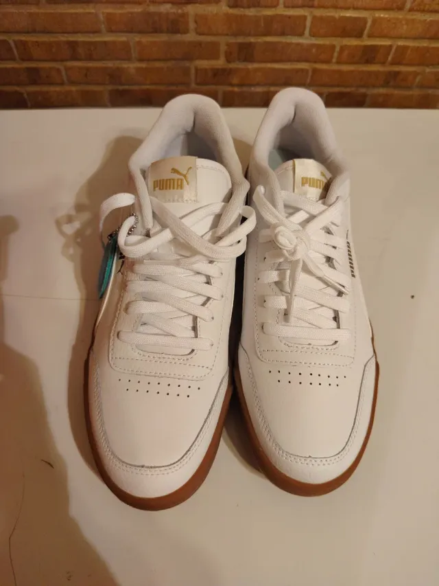 Zapatillas Puma Soft Foam Team Gold Blancas