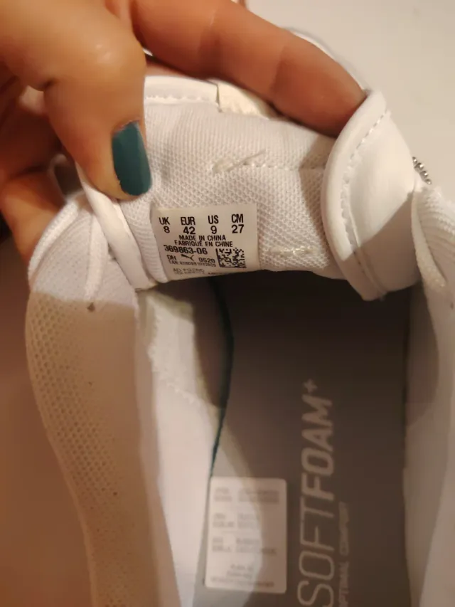 Zapatillas Puma Soft Foam Team Gold Blancas