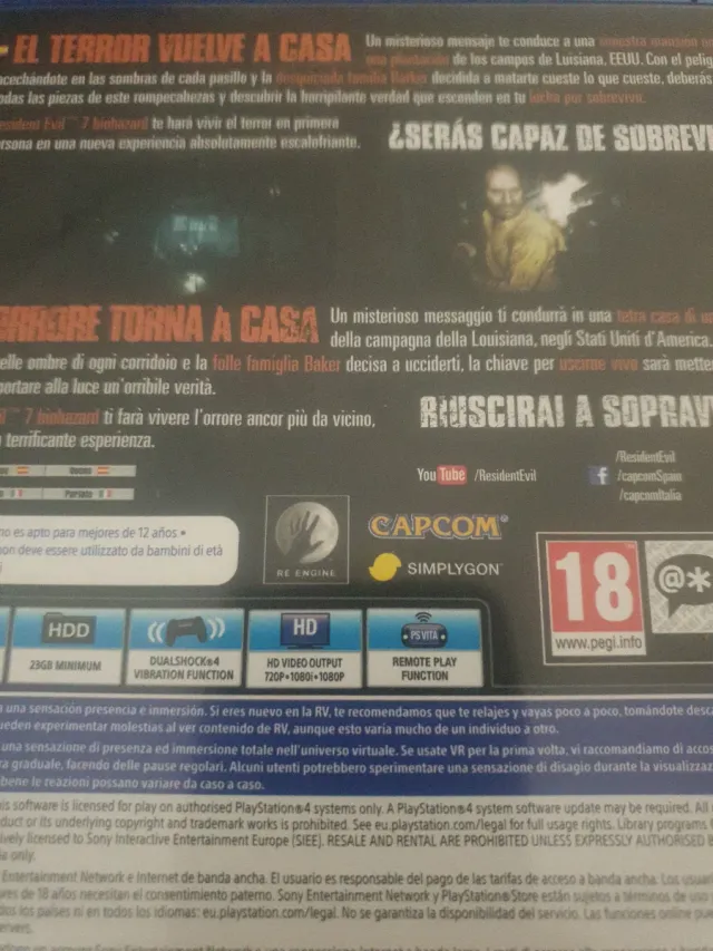 Resident Evil 7 PS4 Biohazard