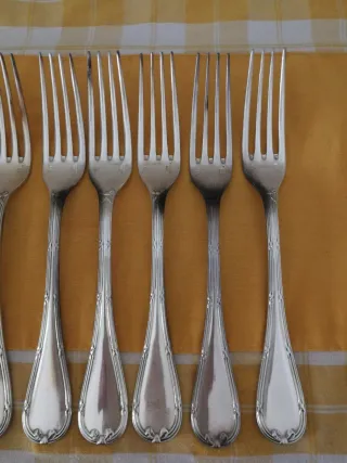 Set 9 Forchette Christofle Argento