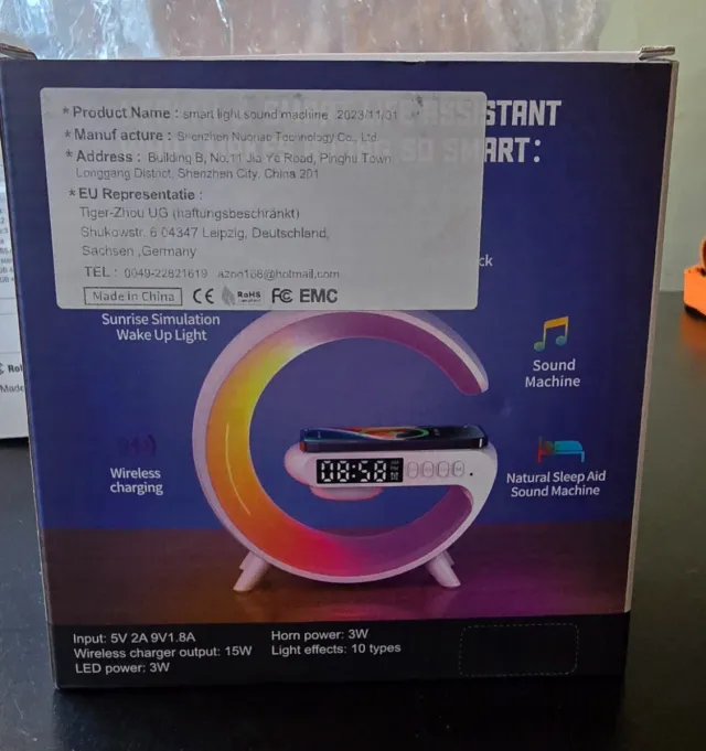 Cargador Inteligente Luz y Sonido G