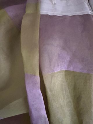 Tenda chiffon a righe viola e verde