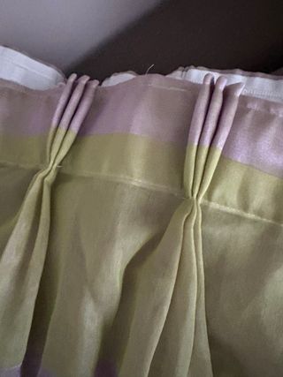 Tenda chiffon a righe viola e verde