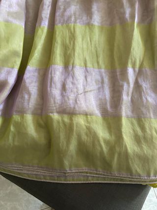 Tenda chiffon a righe viola e verde