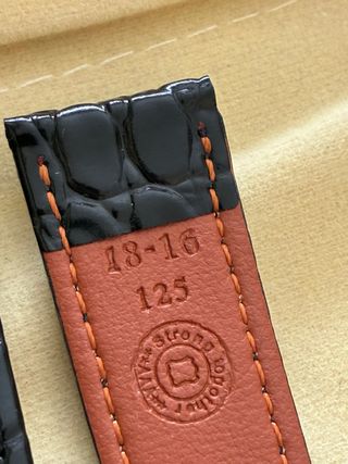 Correa de reloj de piel negra para Longines