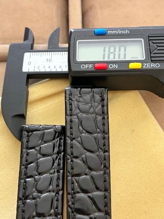 Correa de reloj de piel negra para Longines