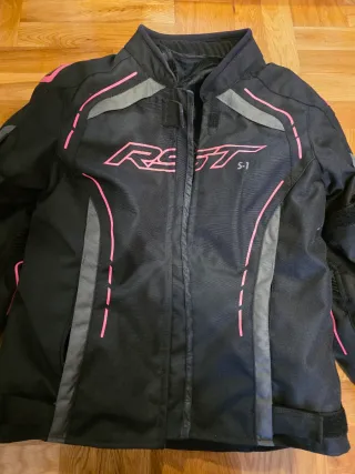 Chaqueta Moto RST S-1 Negra y Rosa