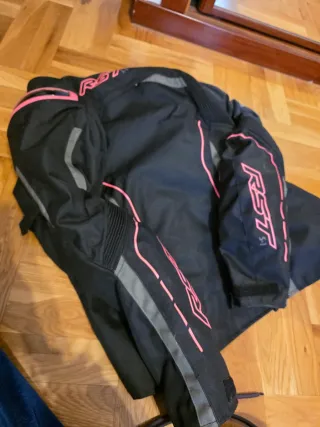 Chaqueta Moto RST S-1 Negra y Rosa