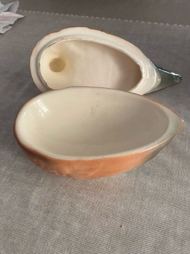 Figura decorativa pájaro ceramica