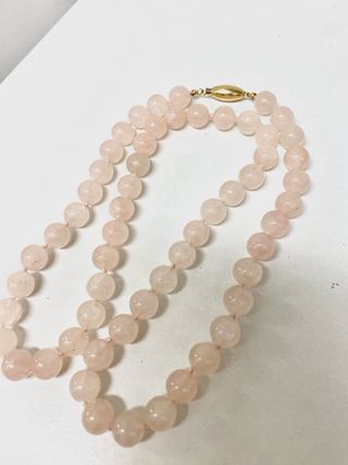 collana quarzo rosa con chiusura oto