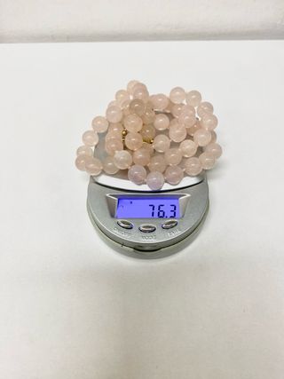 collana quarzo rosa con chiusura oto