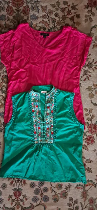 Lote 2 Blusas Verano Manga Corta