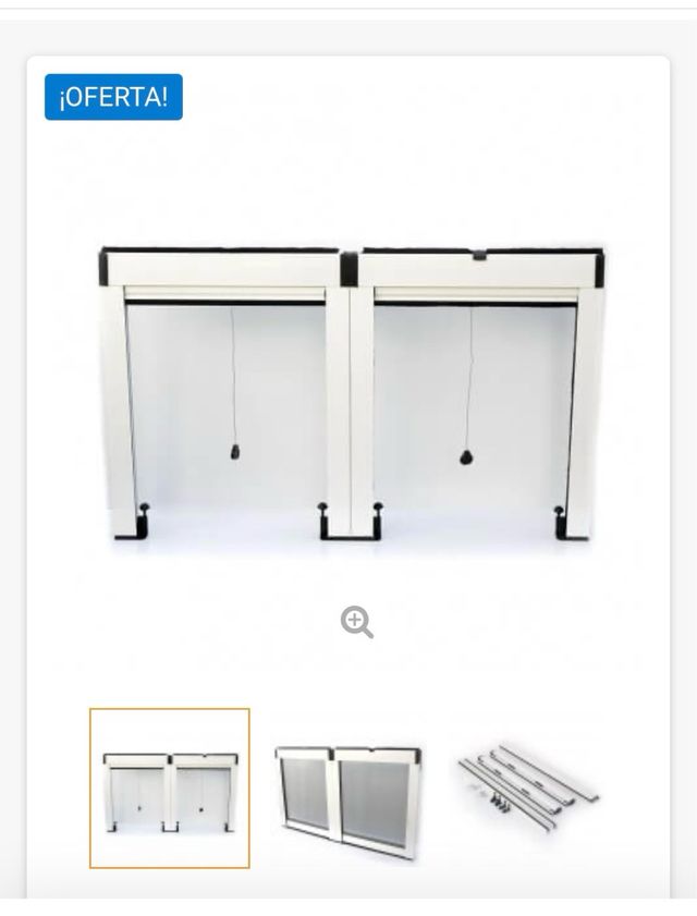 Mosquitera enrollable doble blanca