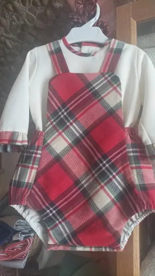 Ranita de bb cuadro escocés y camisa