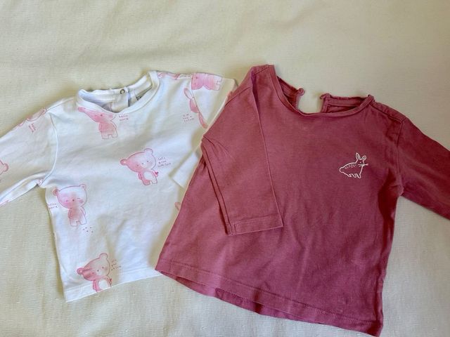 Lote 9 camisetas niña 6-9 meses